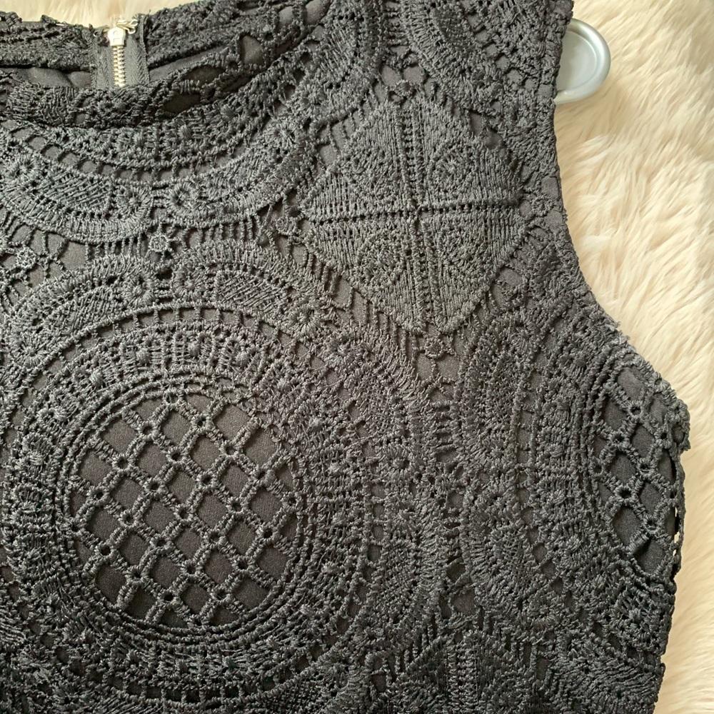 Black Dress with Lace Detail